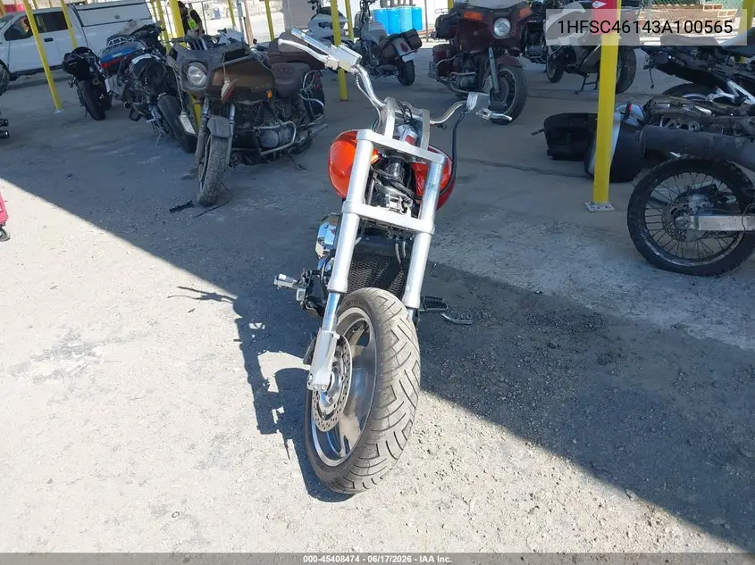 2003 Honda Vtx1800 C VIN: 1HFSC46143A100565 Lot: 45408474