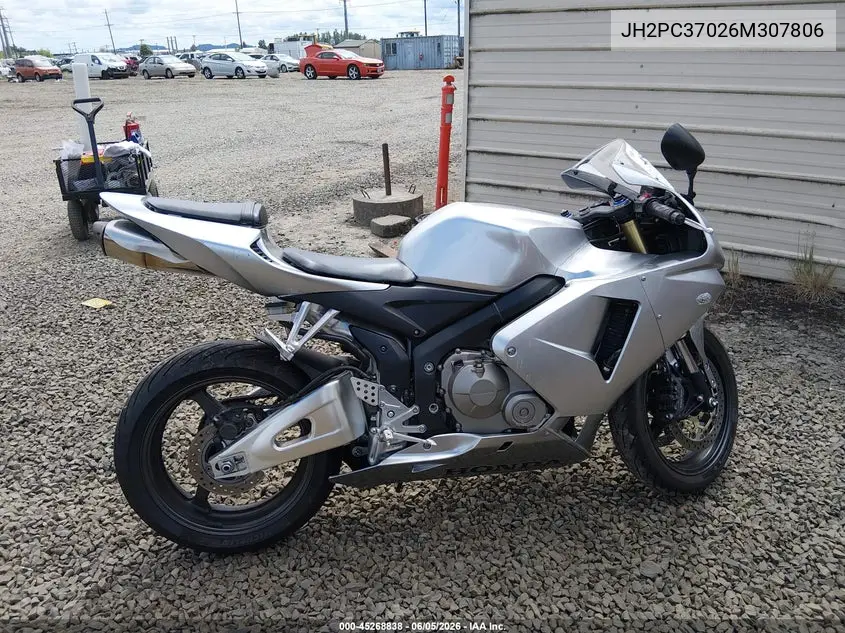 2006 Honda Cbr600 Rr VIN: JH2PC37026M307806 Lot: 45268838