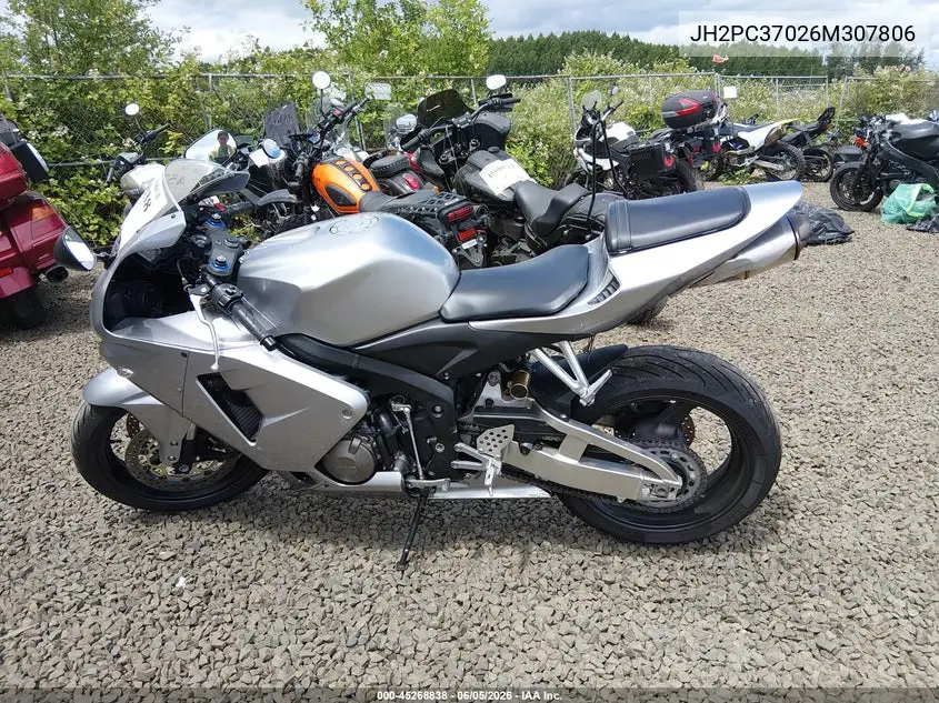 2006 Honda Cbr600 Rr VIN: JH2PC37026M307806 Lot: 45268838