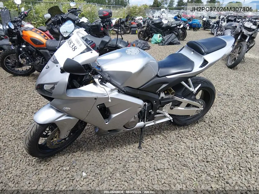 2006 Honda Cbr600 Rr VIN: JH2PC37026M307806 Lot: 45268838