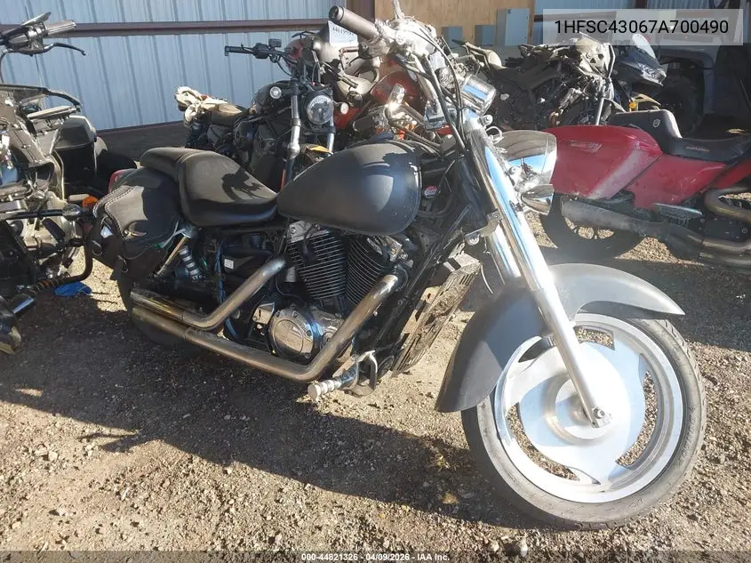 2007 Honda Vt1100 C2 VIN: 1HFSC43067A700490 Lot: 44821326