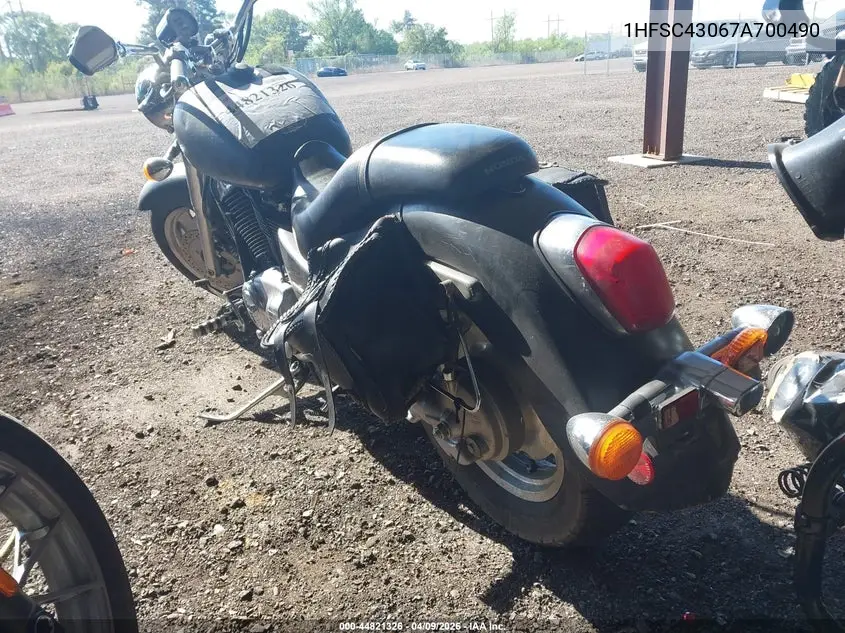 2007 Honda Vt1100 C2 VIN: 1HFSC43067A700490 Lot: 44821326