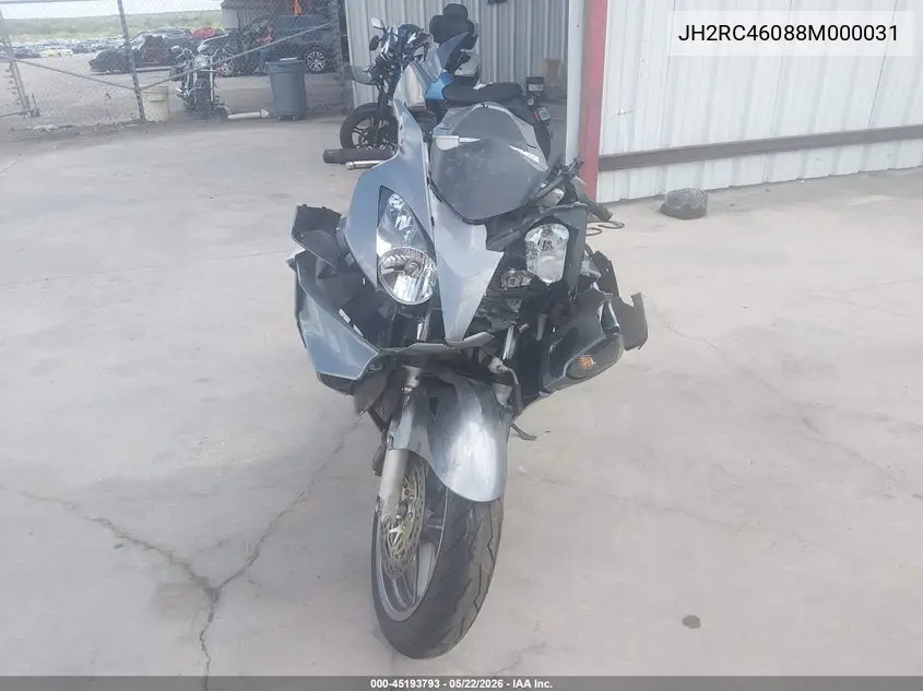 2008 Honda Vfr800 VIN: JH2RC46088M000031 Lot: 45193793