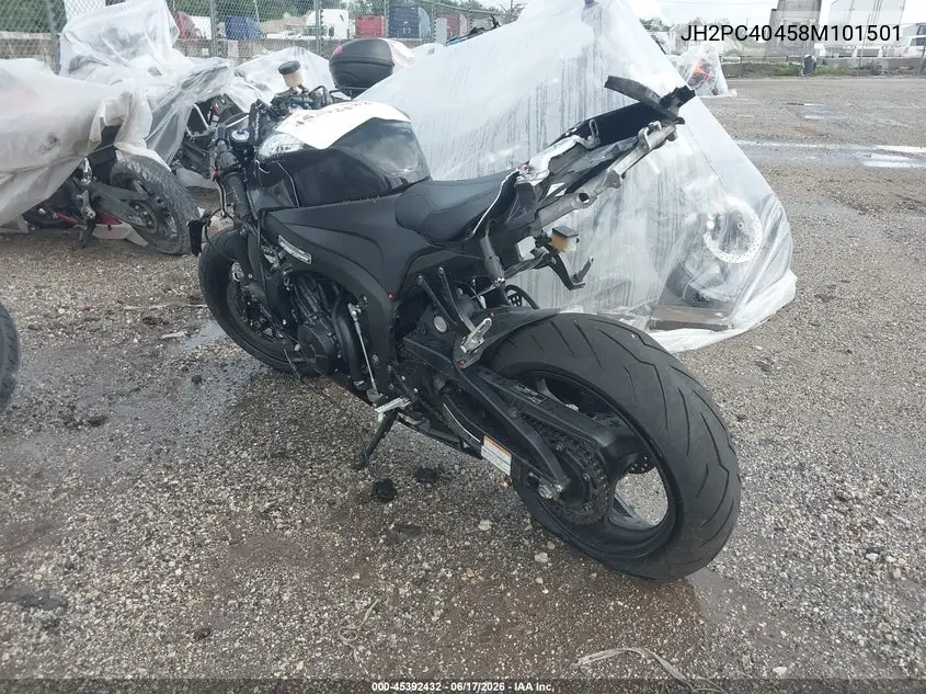 2008 Honda Cbr600 Rr VIN: JH2PC40458M101501 Lot: 45392432