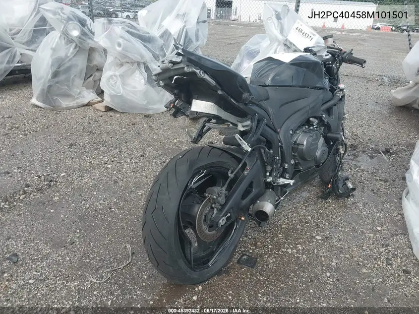 2008 Honda Cbr600 Rr VIN: JH2PC40458M101501 Lot: 45392432