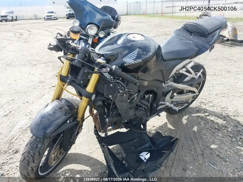 2012 Honda Cbr600 Rr-Abs VIN: JH2PC4054CK500106 Lot: 12636927
