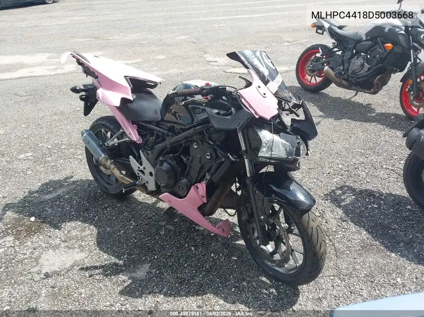 2013 Honda Cbr500 R VIN: MLHPC4418D5003668 Lot: 45279181