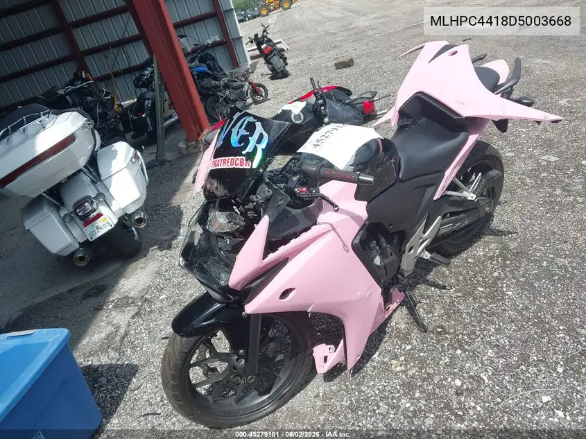2013 Honda Cbr500 R VIN: MLHPC4418D5003668 Lot: 45279181