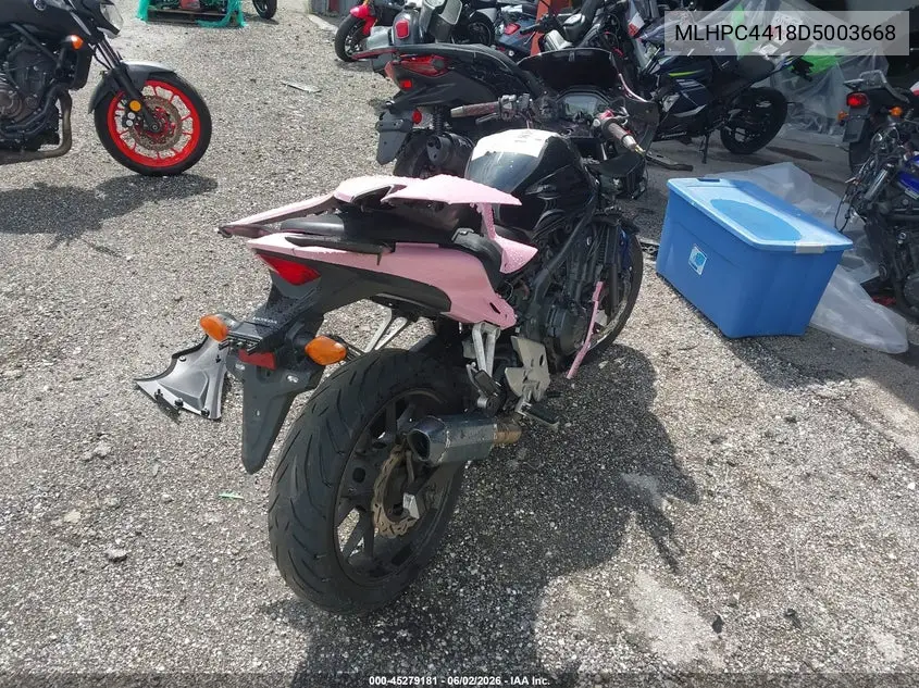2013 Honda Cbr500 R VIN: MLHPC4418D5003668 Lot: 45279181