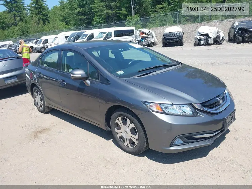 2013 Honda Civic Hybrid VIN: 19XFB4F25DE202799 Lot: 45659561