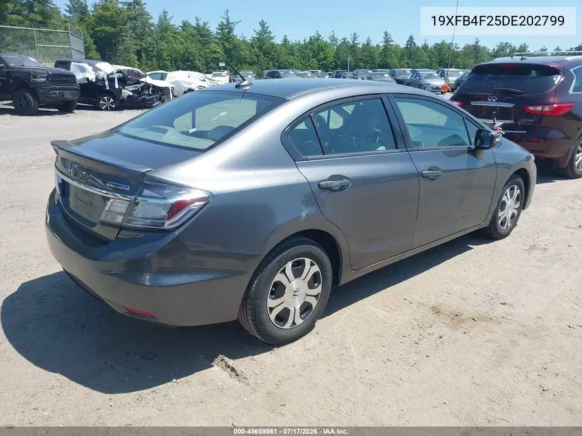 2013 Honda Civic Hybrid VIN: 19XFB4F25DE202799 Lot: 45659561
