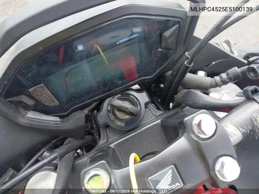 2014 Honda Cb500 F VIN: MLHPC4525E5100139 Lot: 12632362