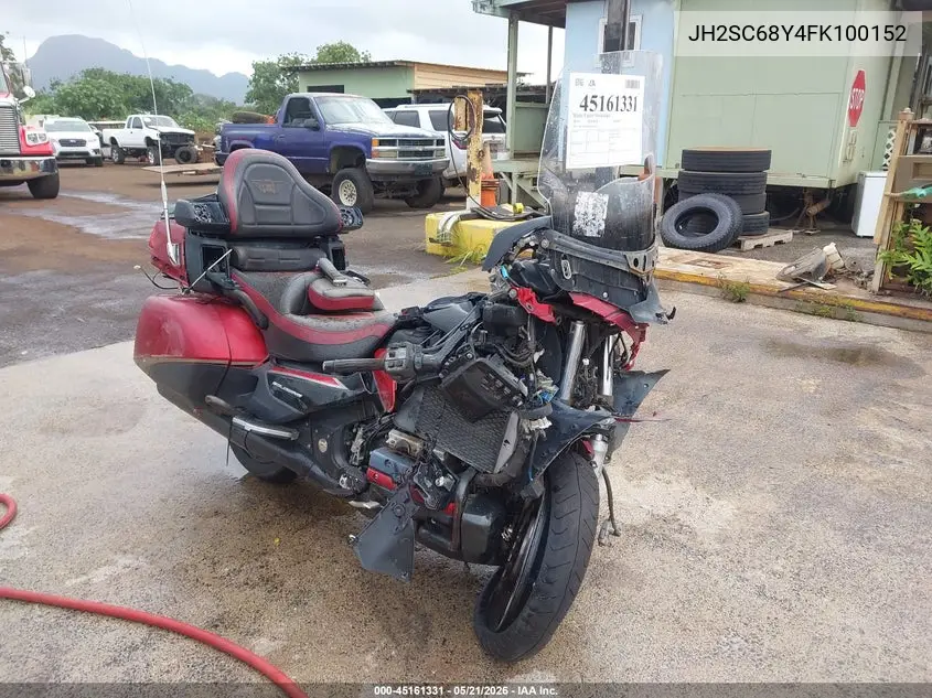 2015 Honda Gl1800 VIN: JH2SC68Y4FK100152 Lot: 45161331