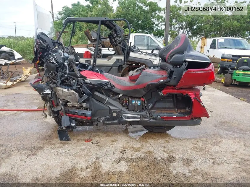 2015 Honda Gl1800 VIN: JH2SC68Y4FK100152 Lot: 45161331
