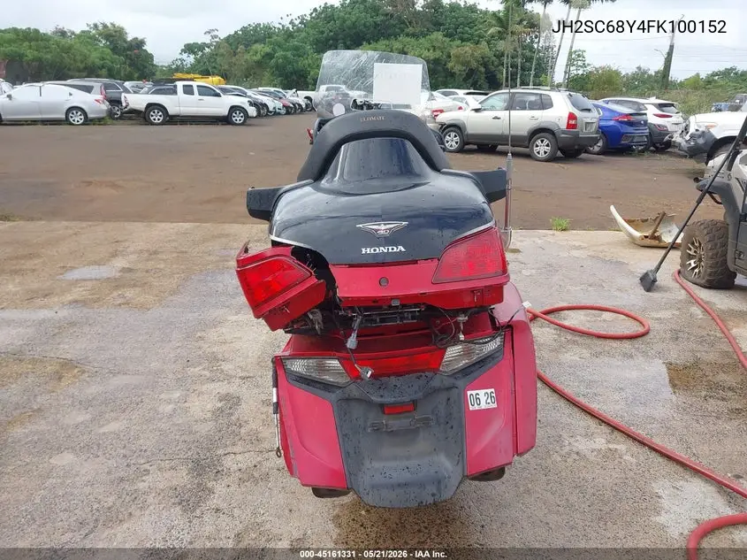 2015 Honda Gl1800 VIN: JH2SC68Y4FK100152 Lot: 45161331