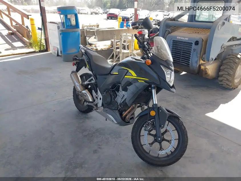 2015 Honda Cb500 X VIN: MLHPC4666F5200074 Lot: 45183618