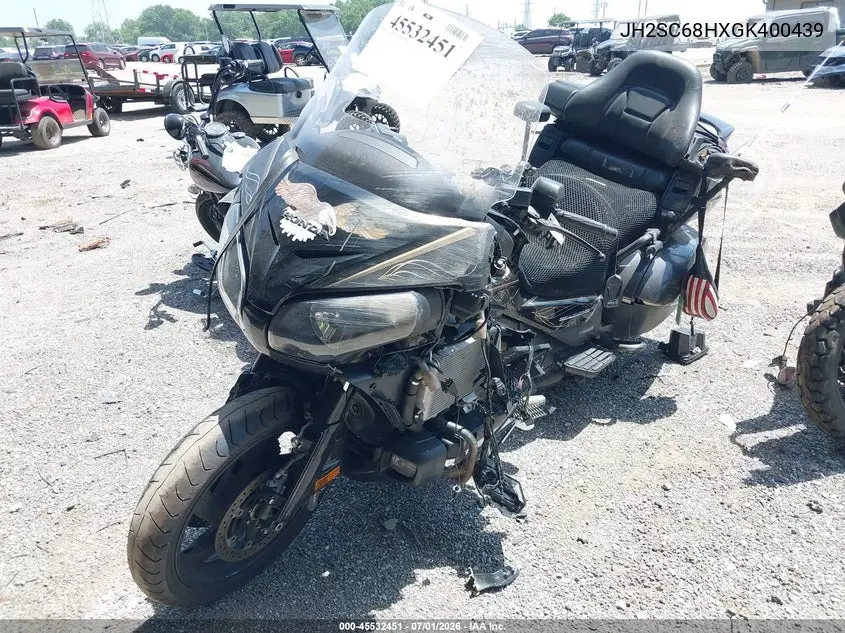 2016 Honda Gl1800 VIN: JH2SC68HXGK400439 Lot: 45532451