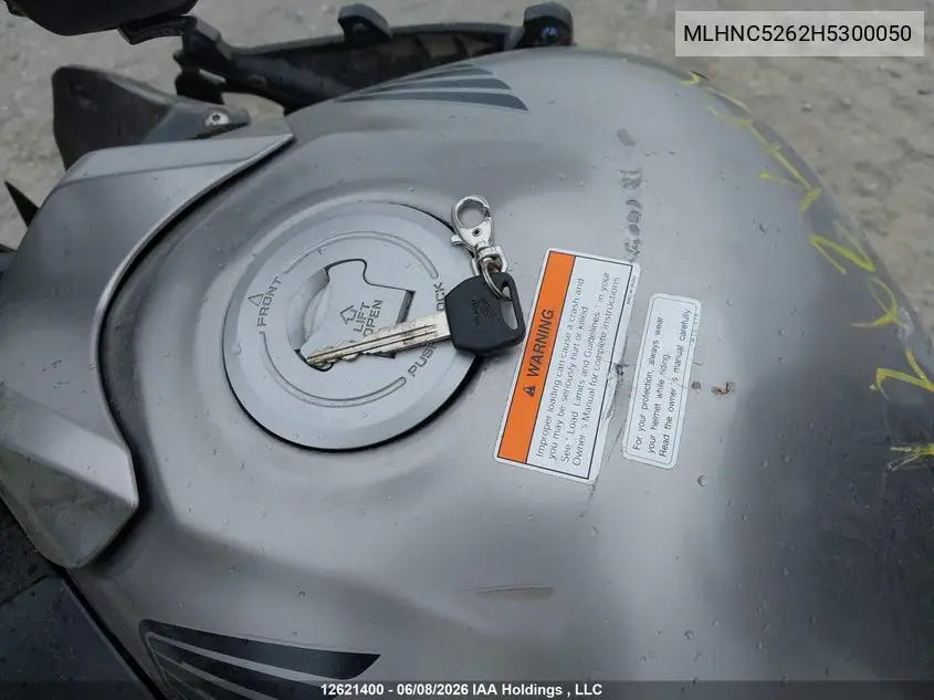 2017 Honda Cb300 Fa VIN: MLHNC5262H5300050 Lot: 12621400