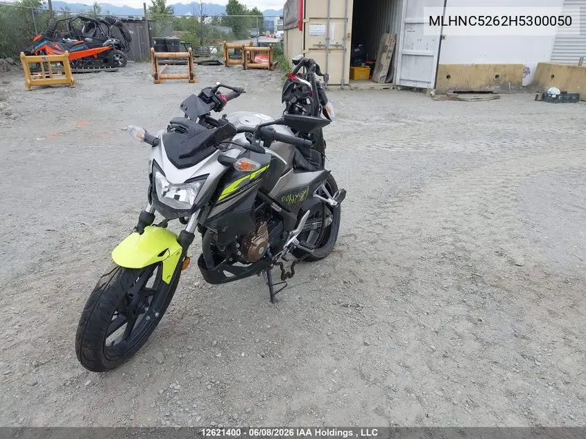 2017 Honda Cb300 Fa VIN: MLHNC5262H5300050 Lot: 12621400