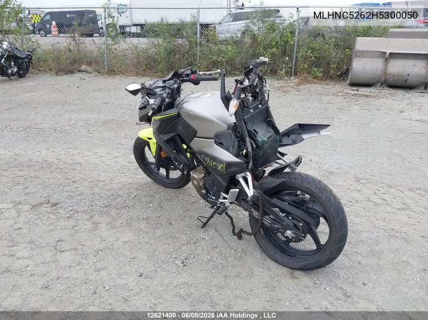 2017 Honda Cb300 Fa VIN: MLHNC5262H5300050 Lot: 12621400