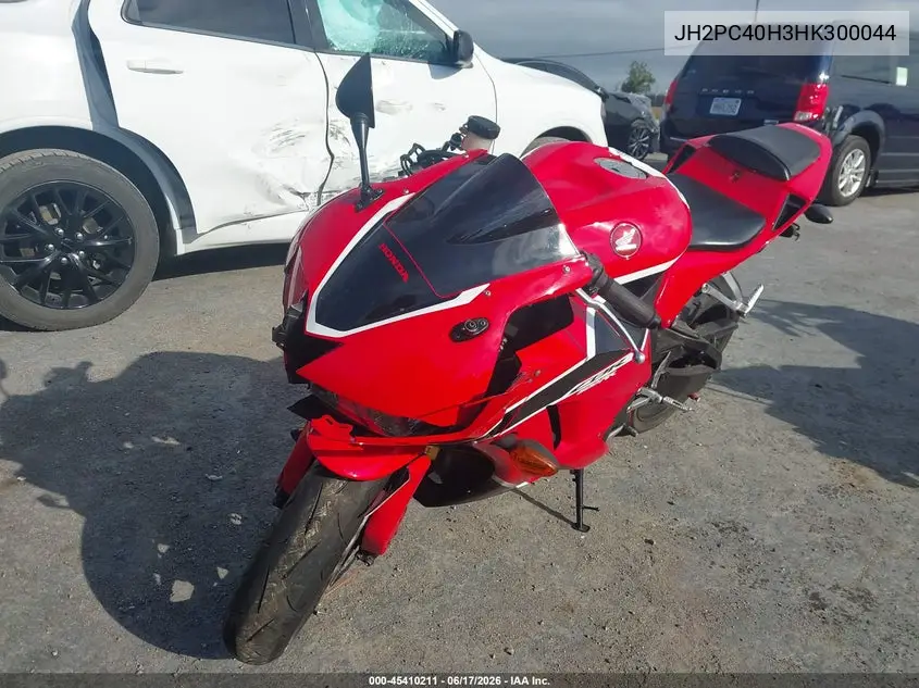 2017 Honda Cbr600 Rr VIN: JH2PC40H3HK300044 Lot: 45410211