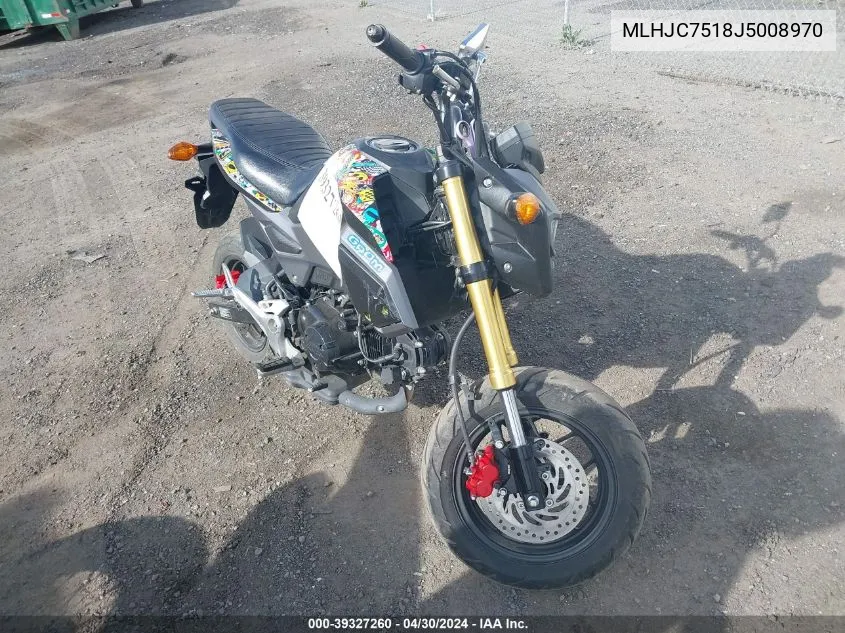 2018 Honda Grom VIN: MLHJC7518J5008970 Lot: 39327260