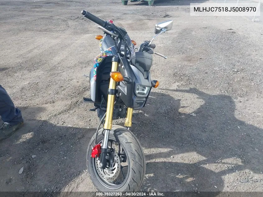 2018 Honda Grom VIN: MLHJC7518J5008970 Lot: 39327260