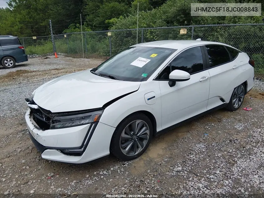 2018 Honda Clarity Plug-In Hybrid VIN: JHMZC5F18JC008843 Lot: 45453354