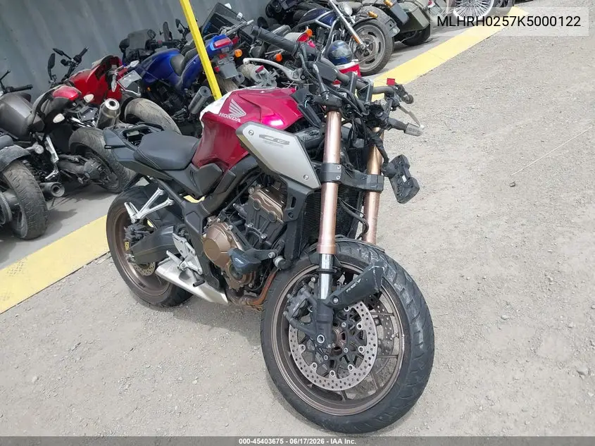 2019 Honda Cb650 Ra VIN: MLHRH0257K5000122 Lot: 45403675
