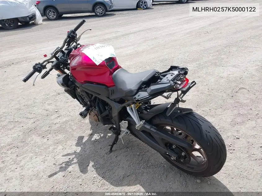 2019 Honda Cb650 Ra VIN: MLHRH0257K5000122 Lot: 45403675