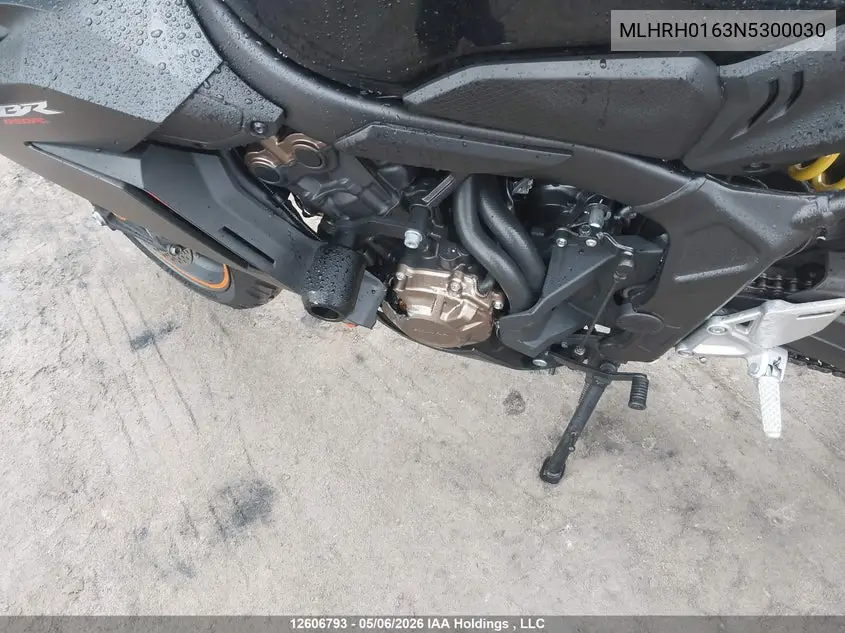 2022 Honda Cbr650 Ra VIN: MLHRH0163N5300030 Lot: 12606793