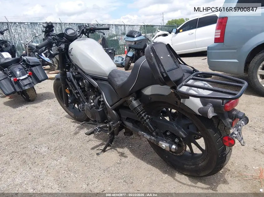2024 Honda Cmx500 A2 VIN: MLHPC5616R5700847 Lot: 45183977