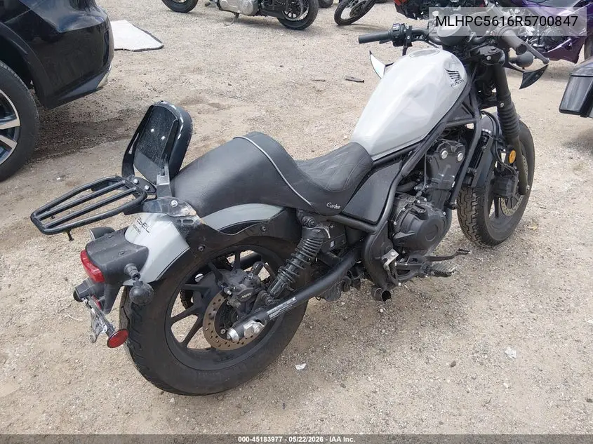 2024 Honda Cmx500 A2 VIN: MLHPC5616R5700847 Lot: 45183977