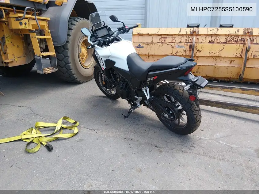 2025 Honda Cb500 Xa VIN: MLHPC7255S5100590 Lot: 45397885