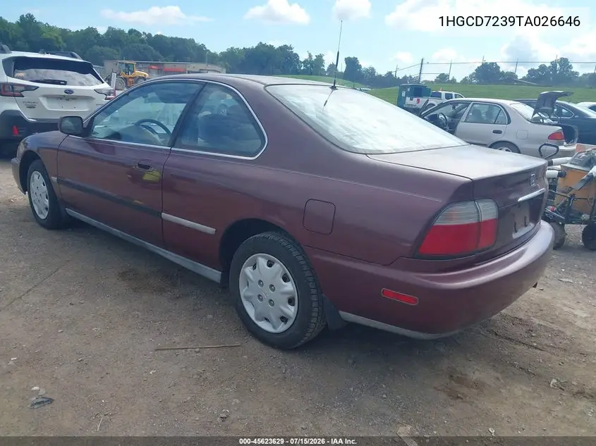 1996 Honda Accord Lx VIN: 1HGCD7239TA026646 Lot: 45623629