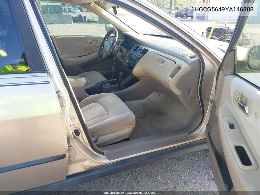 2000 Honda Accord 2.3 Lx VIN: 1HGCG5649YA146808 Lot: 45188932