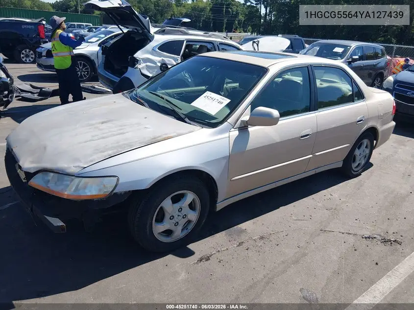 2000 Honda Accord 2.3 Ex VIN: 1HGCG5564YA127439 Lot: 45251740