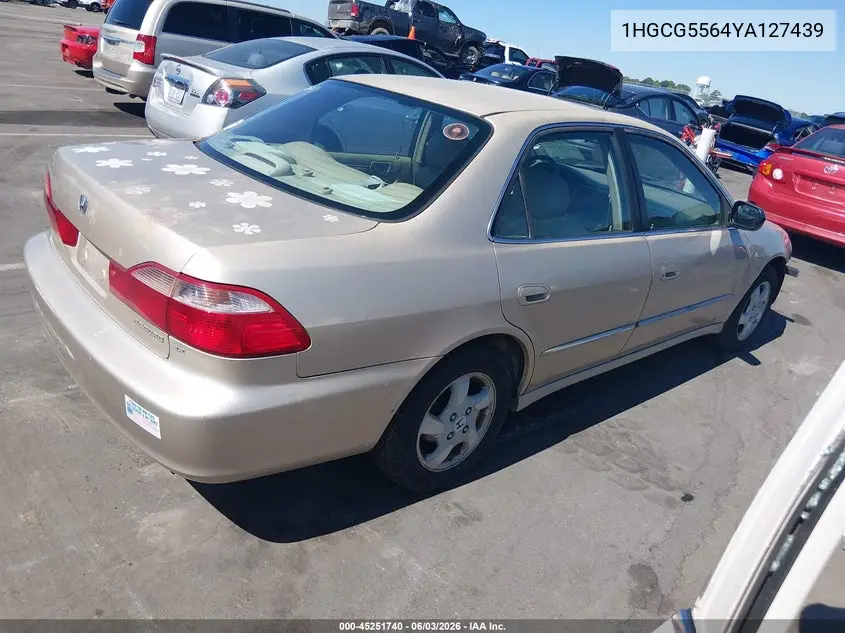 2000 Honda Accord 2.3 Ex VIN: 1HGCG5564YA127439 Lot: 45251740