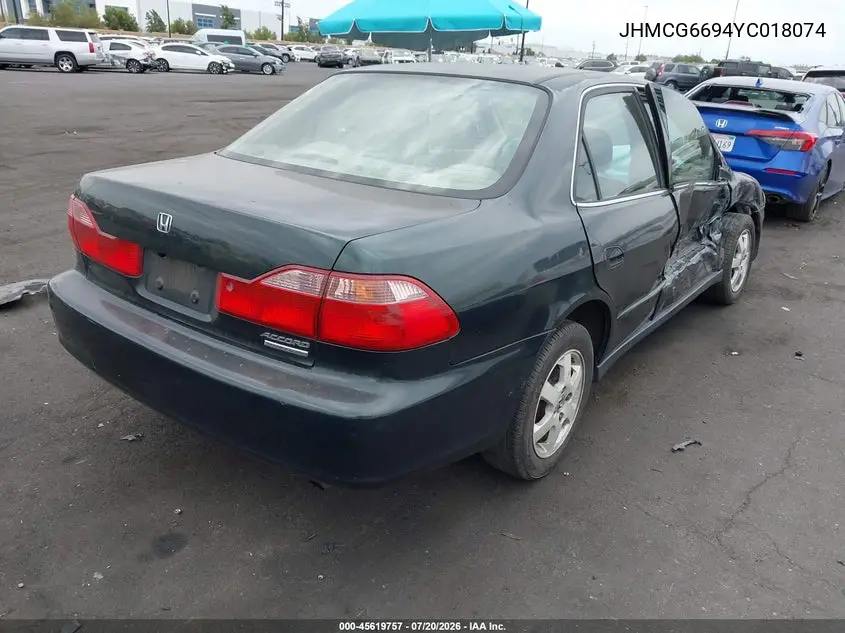 2000 Honda Accord 2.3 Se VIN: JHMCG6694YC018074 Lot: 45619757