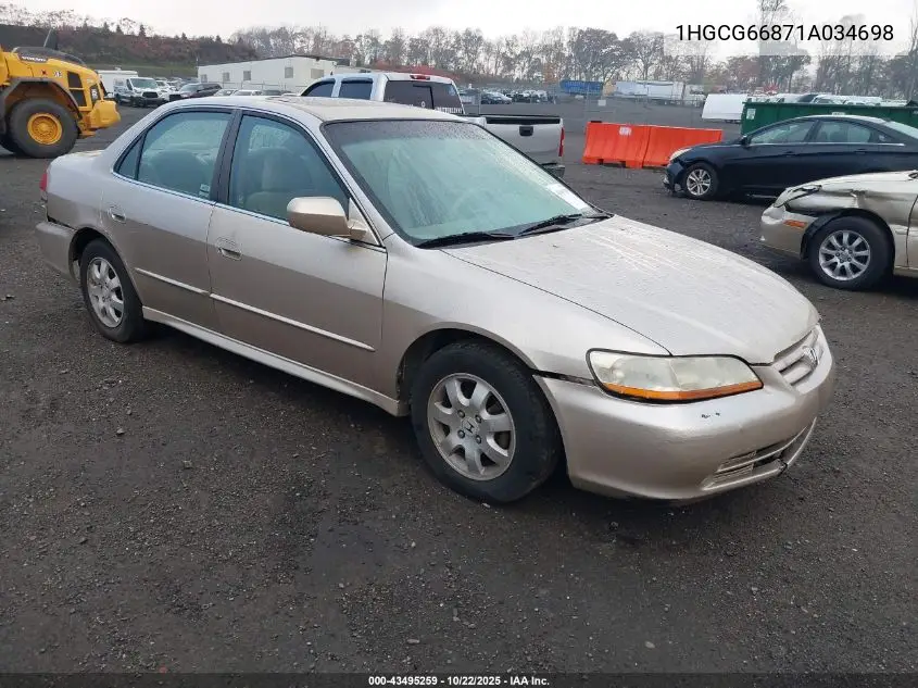 1HGCG66871A034698 2001 Honda Accord 2.3 Ex