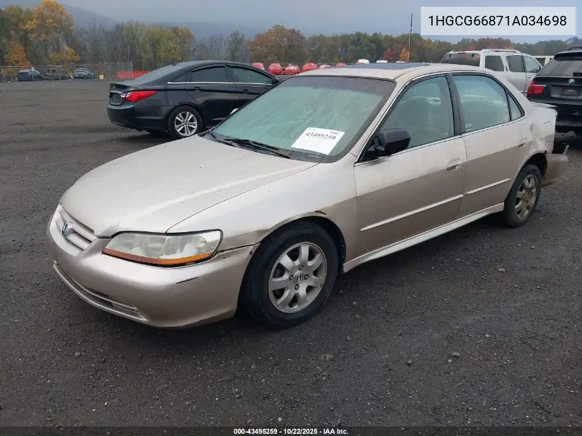 1HGCG66871A034698 2001 Honda Accord 2.3 Ex