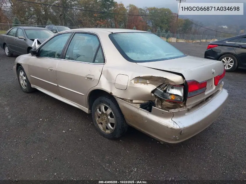 1HGCG66871A034698 2001 Honda Accord 2.3 Ex
