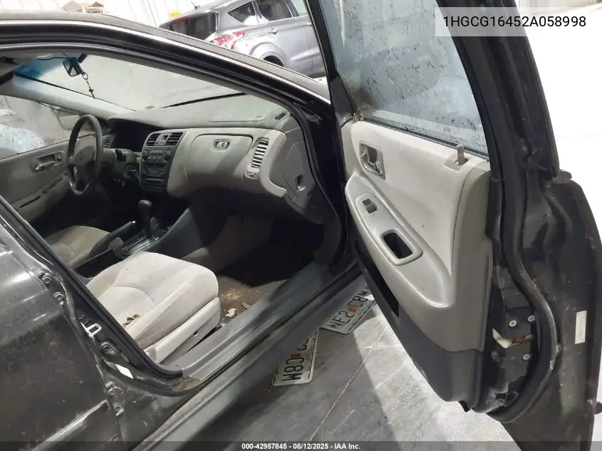 1HGCG16452A058998 2002 Honda Accord 3.0 Lx