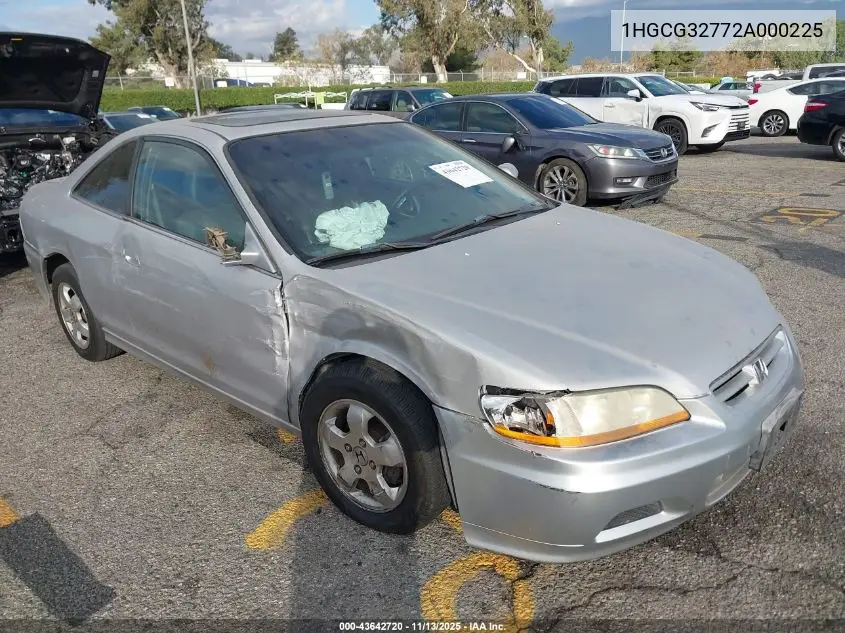 1HGCG32772A000225 2002 Honda Accord 2.3 Ex