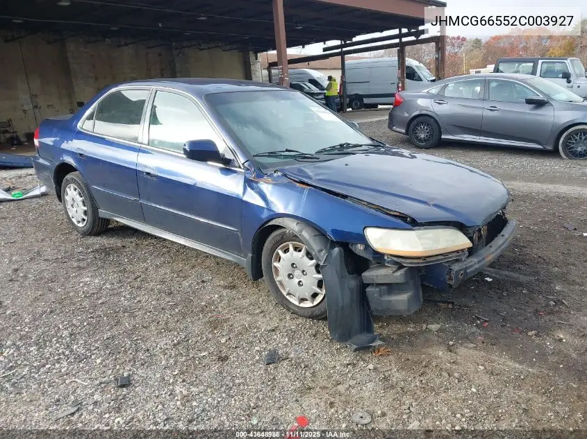 JHMCG66552C003927 2002 Honda Accord 2.3 Lx