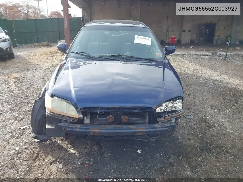 JHMCG66552C003927 2002 Honda Accord 2.3 Lx