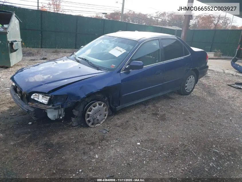 JHMCG66552C003927 2002 Honda Accord 2.3 Lx