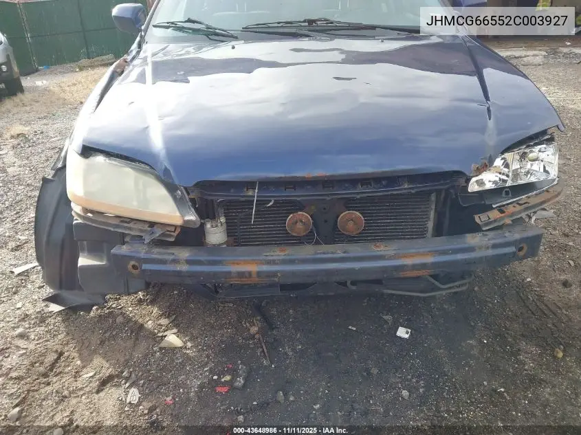 JHMCG66552C003927 2002 Honda Accord 2.3 Lx