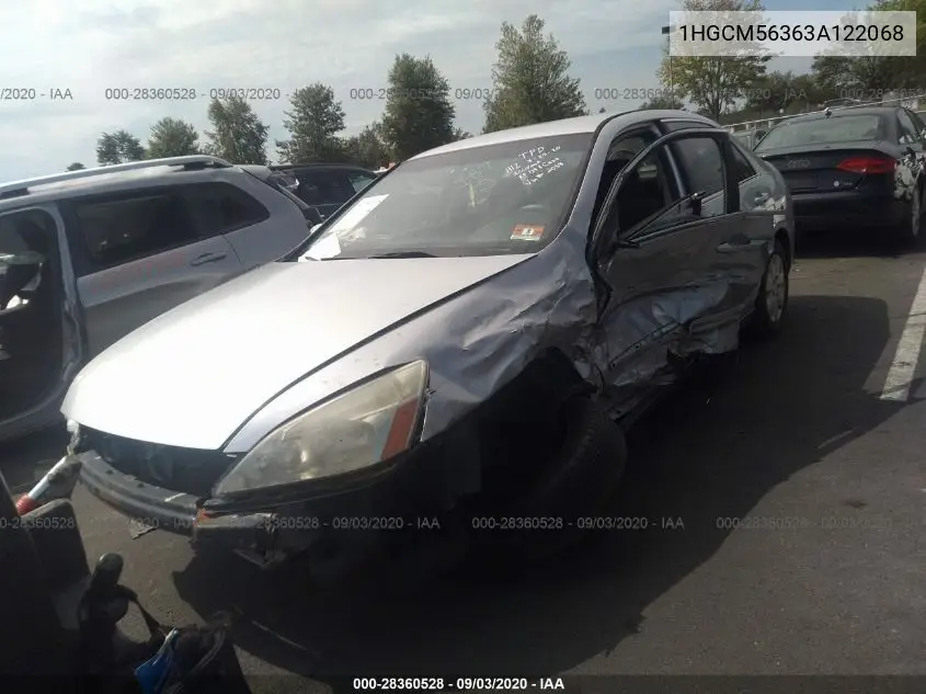 1HGCM56363A122068 2003 Honda Accord 2.4 Lx