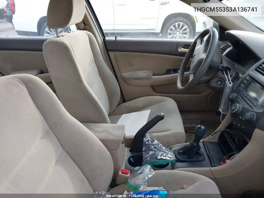 1HGCM55353A136741 2003 Honda Accord 2.4 Lx